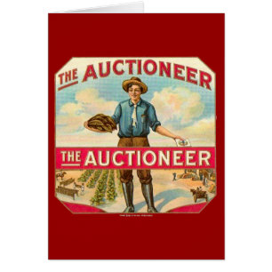 Auctioneer Vintage Cigar Label