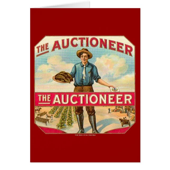 Auctioneer Vintage Cigar Label (Front)