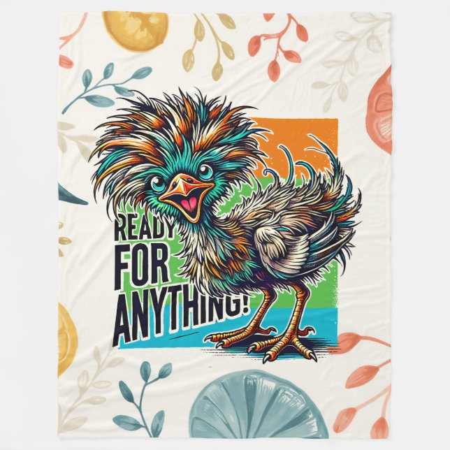 Audacious Avian Fleece Blanket (Front)