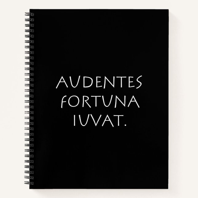 Audentes fortuna iuvat notebook (Front)
