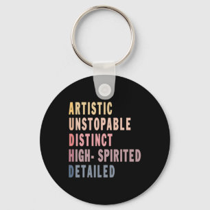 Audhd Autism Adhd Autistic Spectrum Neurodiversity Key Ring