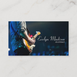 audience concert guitar guitarist business card