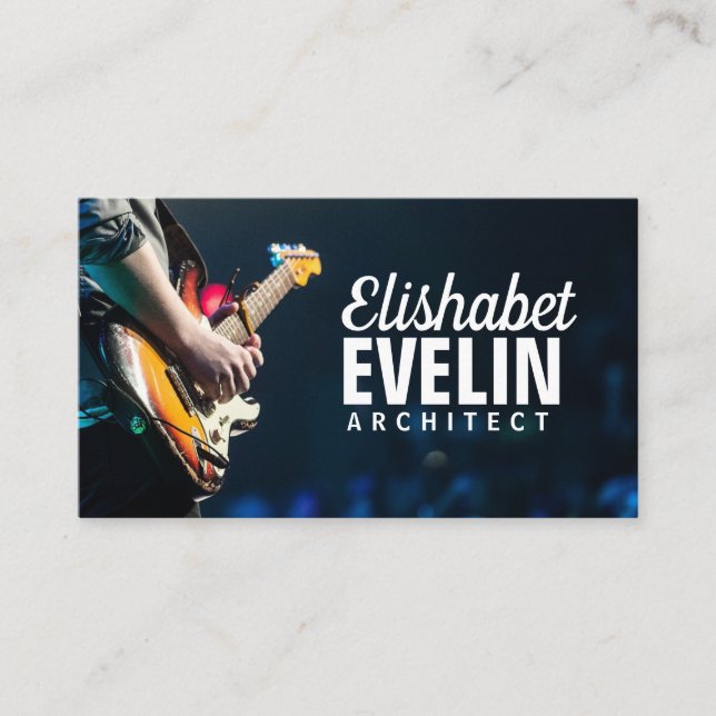 audience concert guitar guitarist y654 business card (Front)