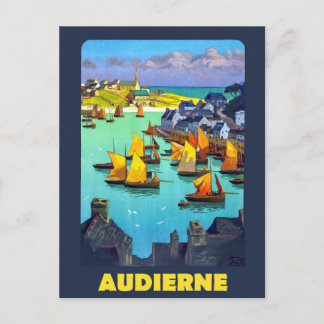 Audierne, Sailing Boats on the Port, France Postcard