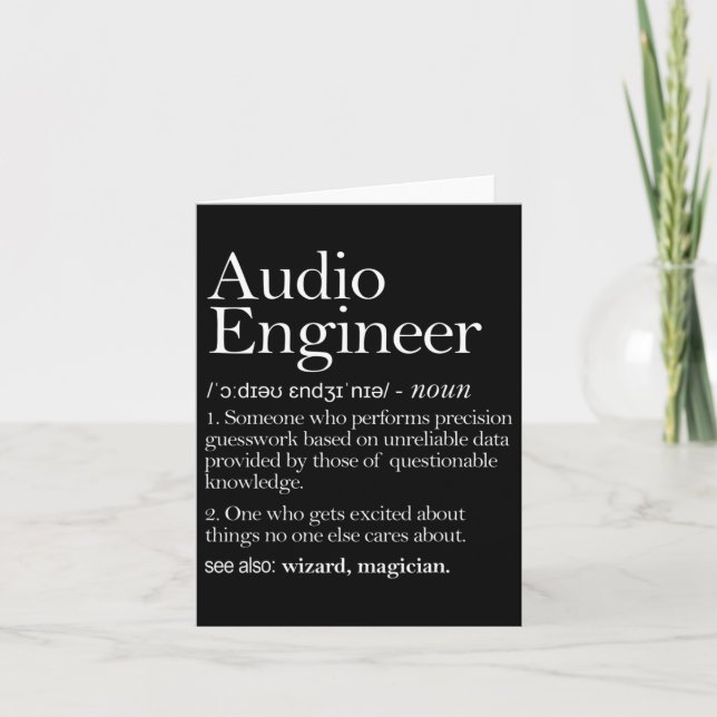 Audio Audio Definition Apparel  Card (Front)