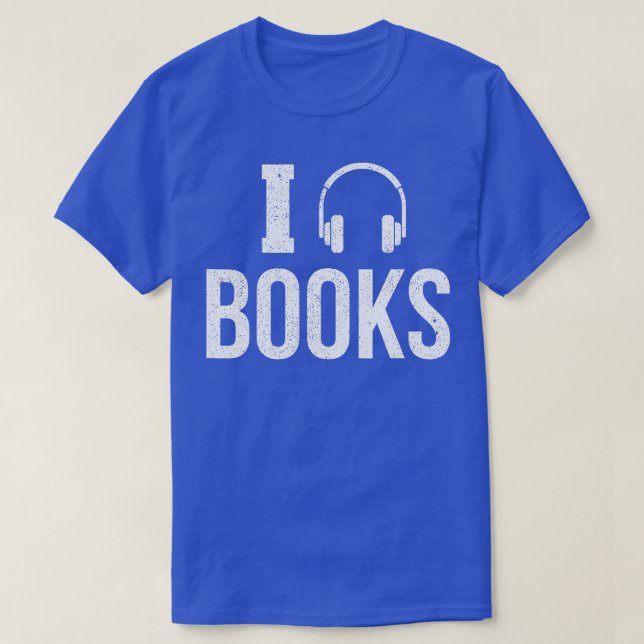 Audio Book Lover Headphone Gift for Readers and St T-Shirt (Design Front)