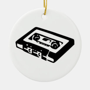 Audio Cassette Ceramic Tree Decoration