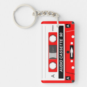 Audio cassette key ring