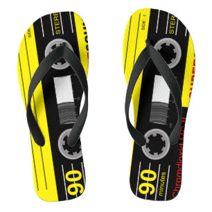 Audio Cassette MixTape Flip Flops