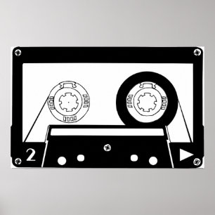 Audio Cassette or Nerd Art Poster