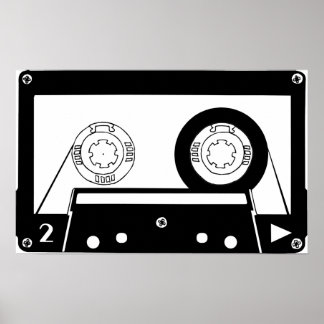 Audio Cassette or Nerd Art Poster