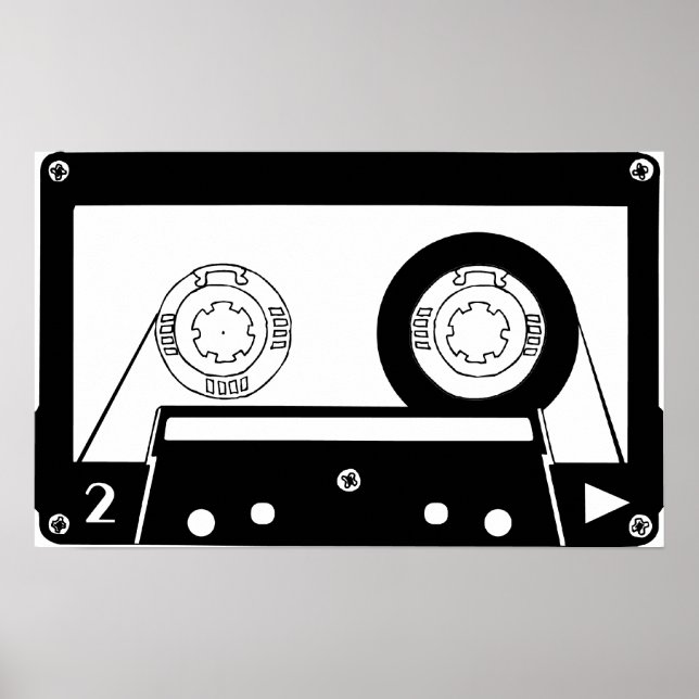 Audio Cassette or Nerd Art Poster (Front)