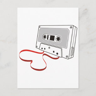 Audio cassette postcard