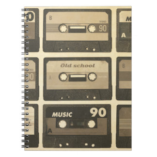 Audio Cassette, Retro Poster Hip-Hop. Notebook