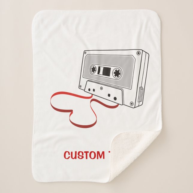 Audio Cassette Sherpa Blanket (Front)
