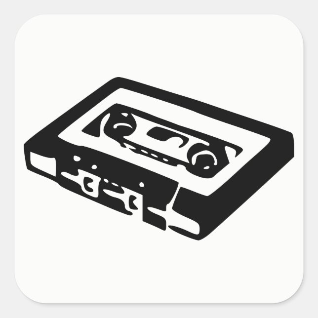 Audio Cassette Square Sticker (Front)