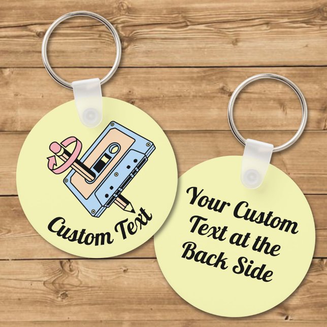 Audio Cassette with Pencil Key Ring (Creator Uploaded)