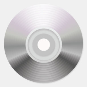 Audio CD Round Sticker