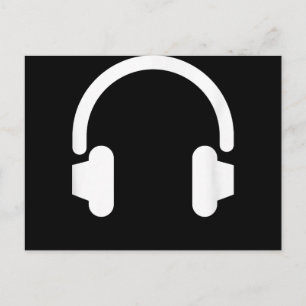 Audio Engineer Audiophile Dj Music Lover Headphone Announcement Postcard
