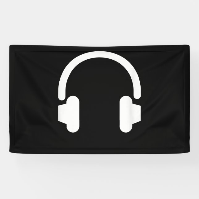 Audio Engineer Audiophile Dj Music Lover Headphone Banner (Horizontal)