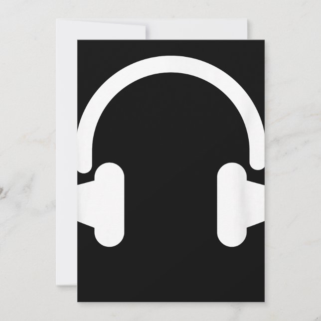 Audio Engineer Audiophile Dj Music Lover Headphone Thank You Card (Front)