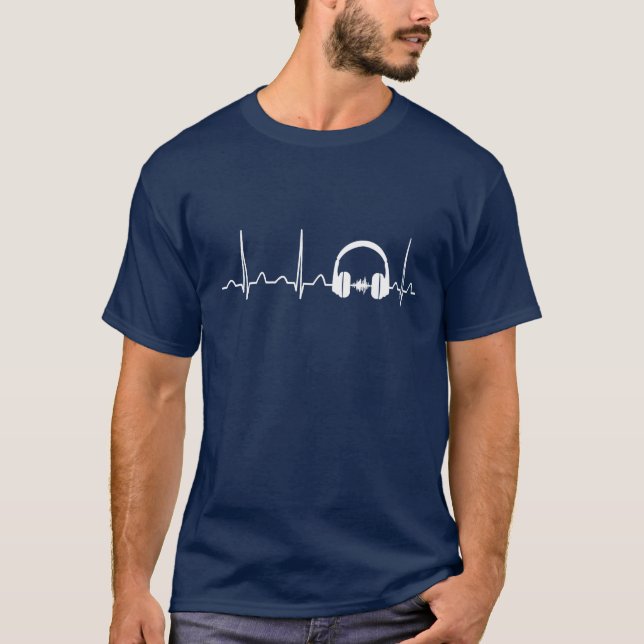 Audio Engineer Heartbeat T-Shirt (Front)