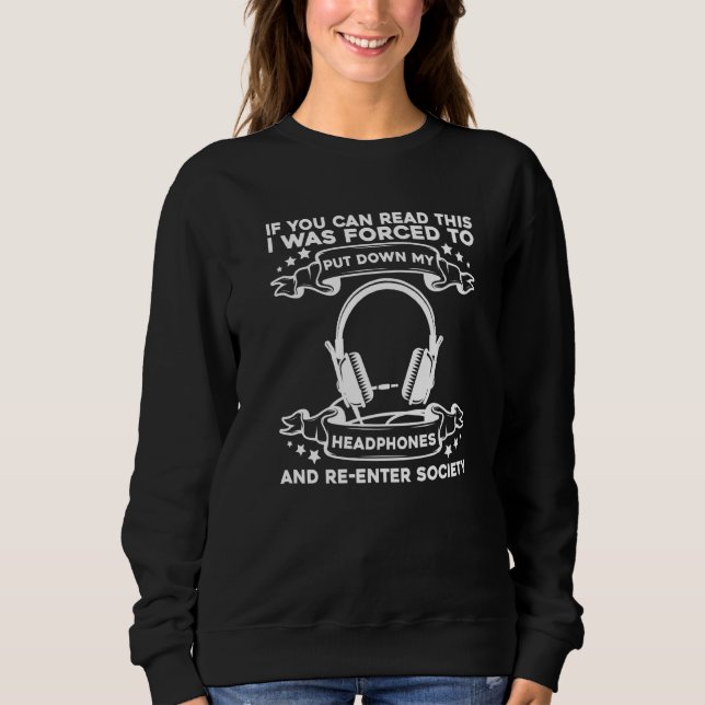 Audio Engineer Music Producer Studio Guy Sound Eng Sweatshirt (Front)