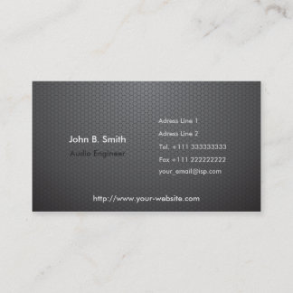 Audio Engineer Personal Business Card