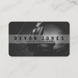 Audio Engineer Photo Business Card
