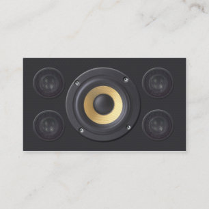Audio Engineer Post Production Loud Speakers Business Card