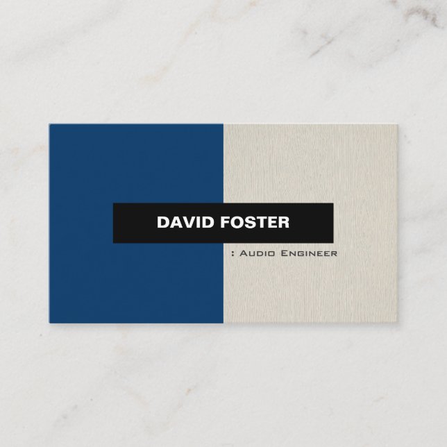 Audio Engineer - Simple Elegant Stylish Business Card (Front)
