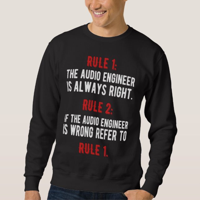 Audio Engineer Sound Engineer Audio Engineering Sweatshirt (Front)