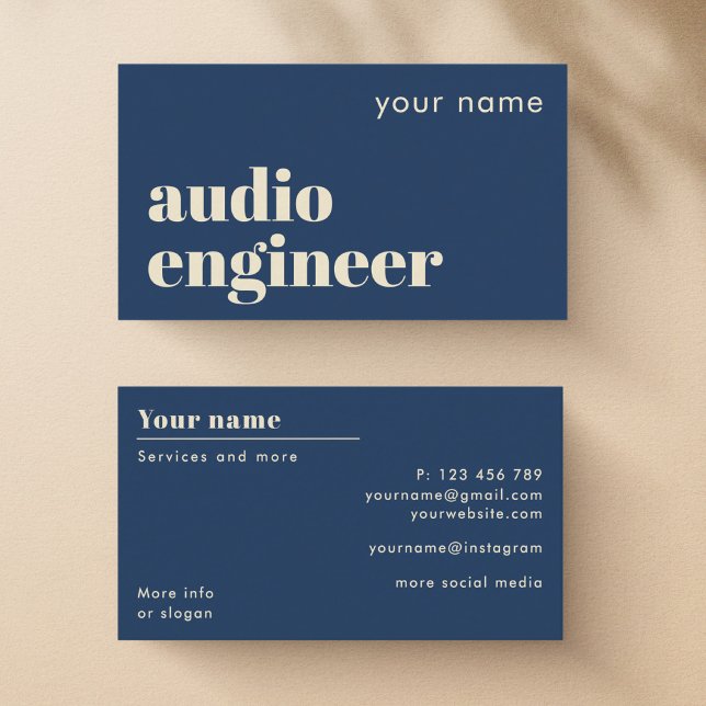 Audio Engineer sound technician Business Card (Creator Uploaded)