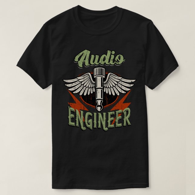 Audio Engineer Sound Technician T-Shirt (Design Front)
