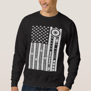 Audio Engineer US Flag Sound Engineer Audio Engine Sweatshirt