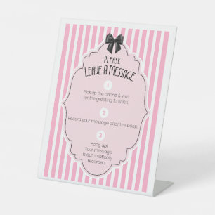 Audio Guest Book Phone Instructions Wedding Sign