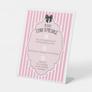 Audio Guest Book Phone Instructions Wedding Sign