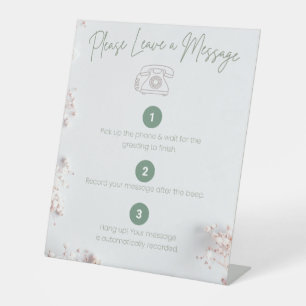 Audio Guest Book Phone Instructions Wedding Sign