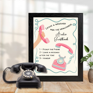 Audio guestbook message doodle whimsical sign