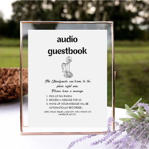 Audio Guestbook Sign Modern Minimalist Wedding