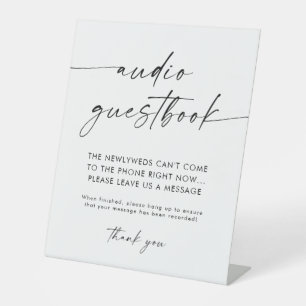 Audio Guestbook Sign   Modern Minimalist Wedding 