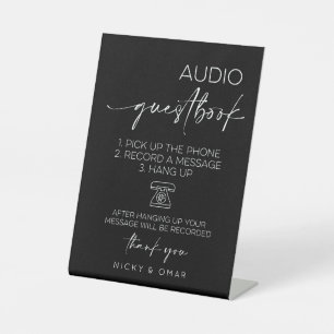 Audio Guestbook Wedding Reception Pedestal Sign