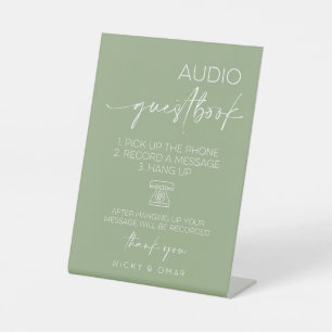 Audio Guestbook Wedding Reception Pedestal Sign