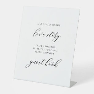Audio Guestbook Wedding Sign   Modern Minimal 