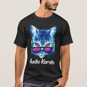 Audio Karate 70s Cat Sunglasses Graphic T-Shirt