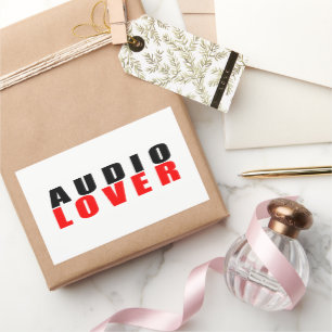 Audio lover rectangular sticker