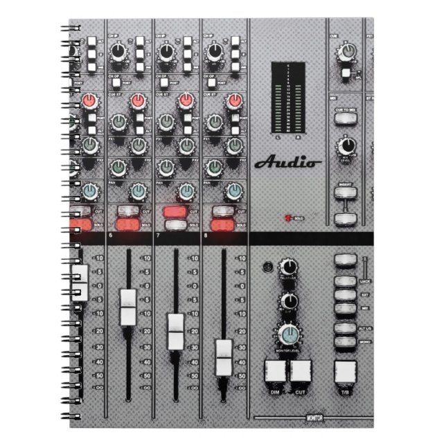 Audio Mixer "Take Sheet" Notebook (Front)