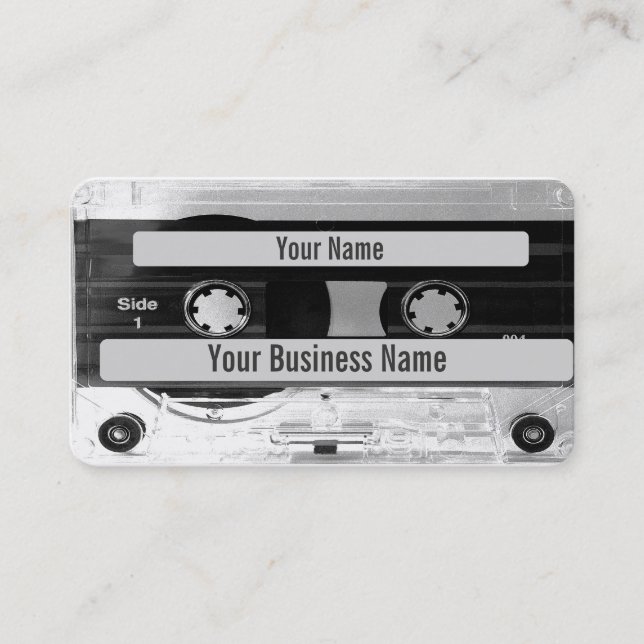 Audio Music Cassette Tape (2 Sides) Business Card (Front)