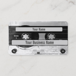 Audio Music Cassette Tape Business Card QR