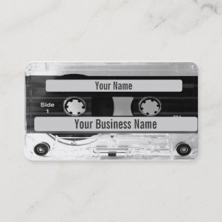 Audio Music Cassette Tape Business Card QR